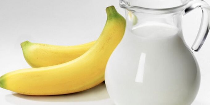 bananen en melk om af te vallen