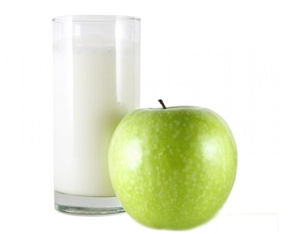 Kefir met een appel voor een effectief dieet