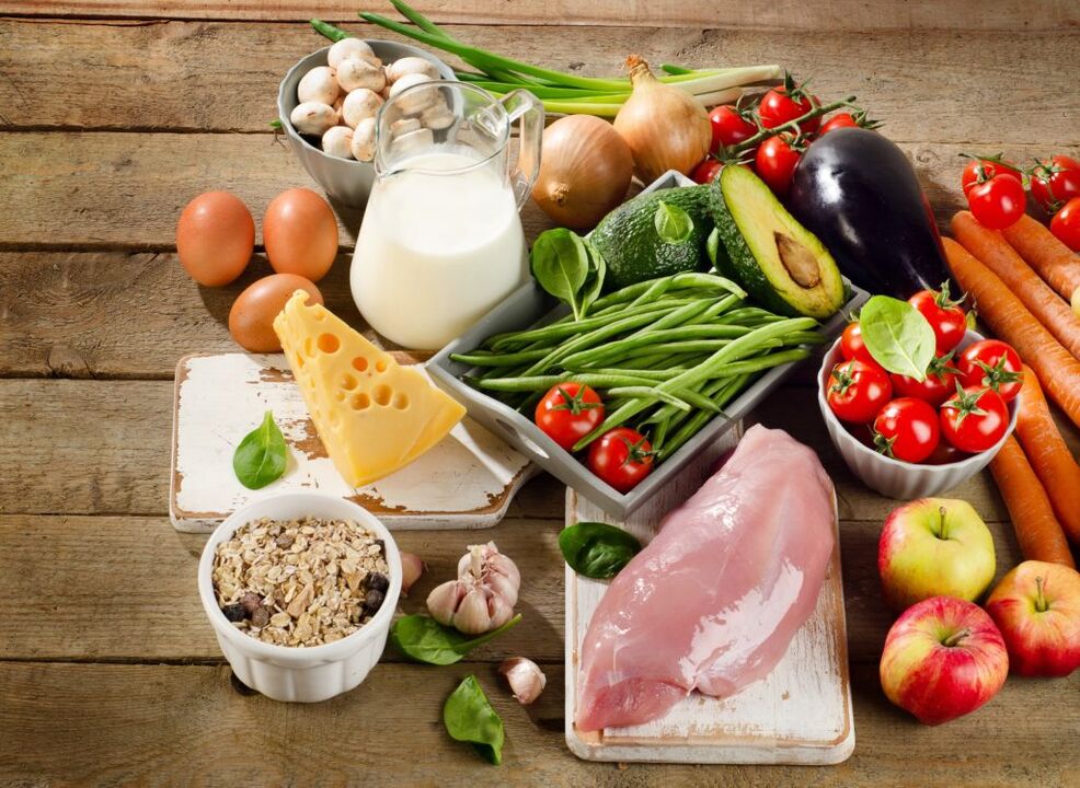De verscheidenheid aan producten die is toegestaan ​​voor mensen met gastritis die het Tabel 6 -dieet volgen